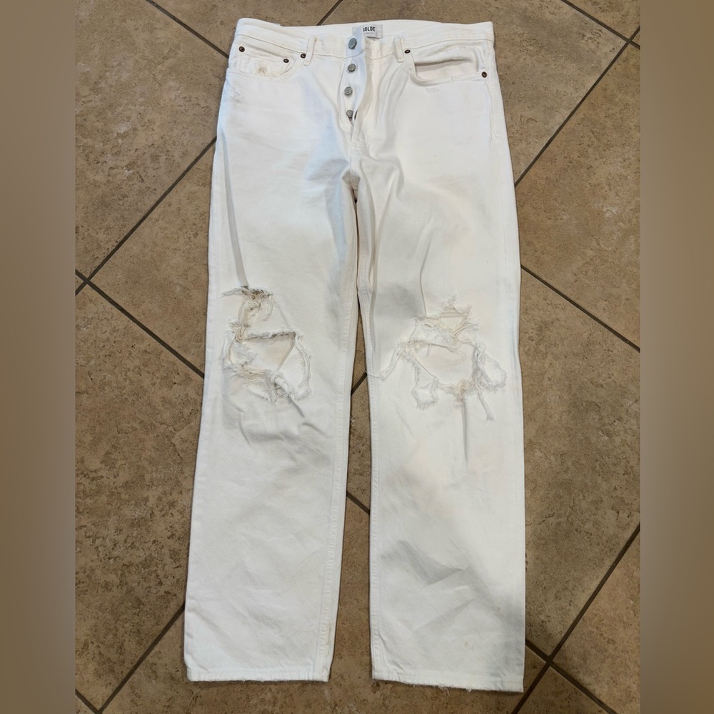 Agolde‎ White Ripped Jeans